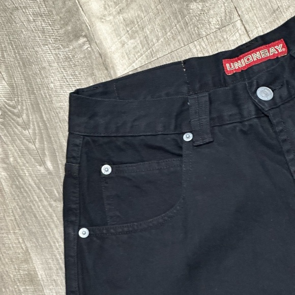 Women's Unionbay 11 Large Denim Jeans Shorts Black Bermuda High Rise Cotton NWT - Picture 7 of 10